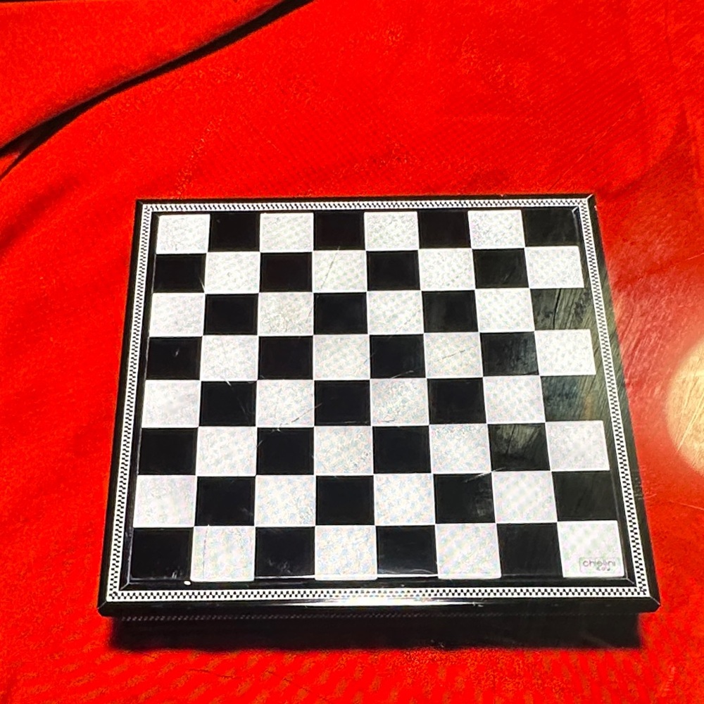 Chiellini Italy Alabaster Marble Chess/Checkerboard